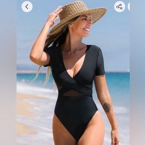 Cupshe Black One Piece Swimsuit
